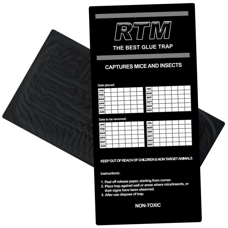 Muizen lijmplanken Trapper RTM Zwart (10 stuks)