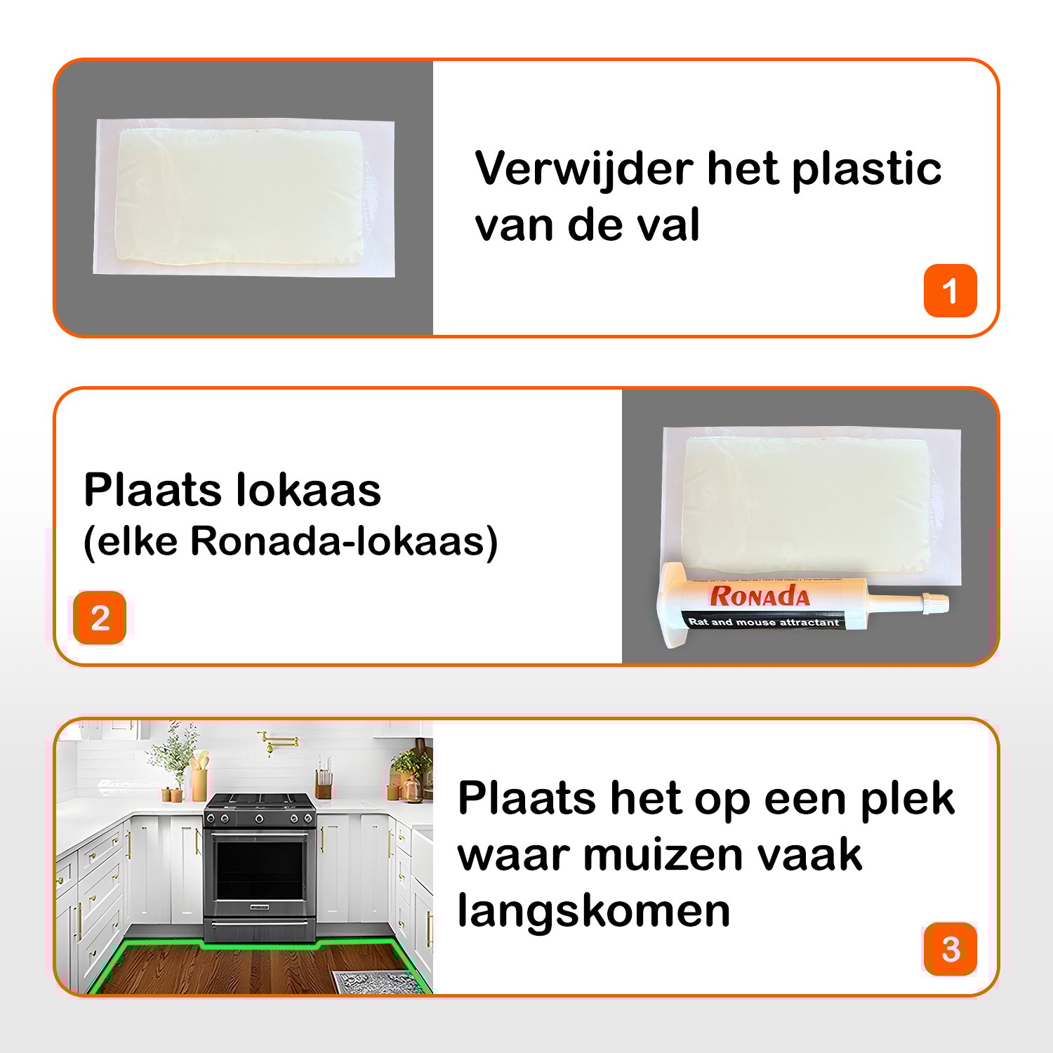 Muizen lijmplanken Trapper RTM bacon (10 stuks) - Afbeelding 5