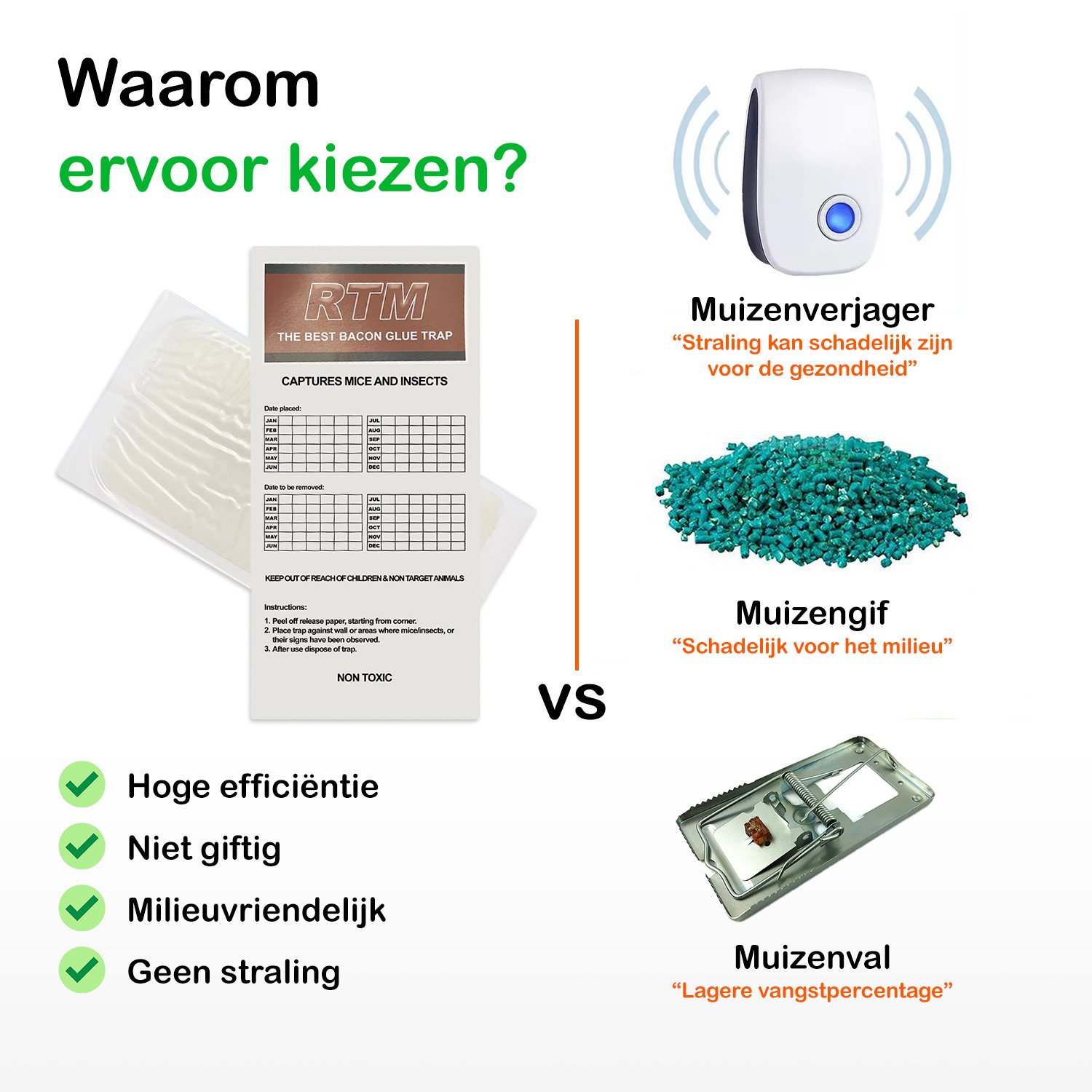 Muizen lijmplanken Trapper RTM bacon (10 stuks) - Afbeelding 6