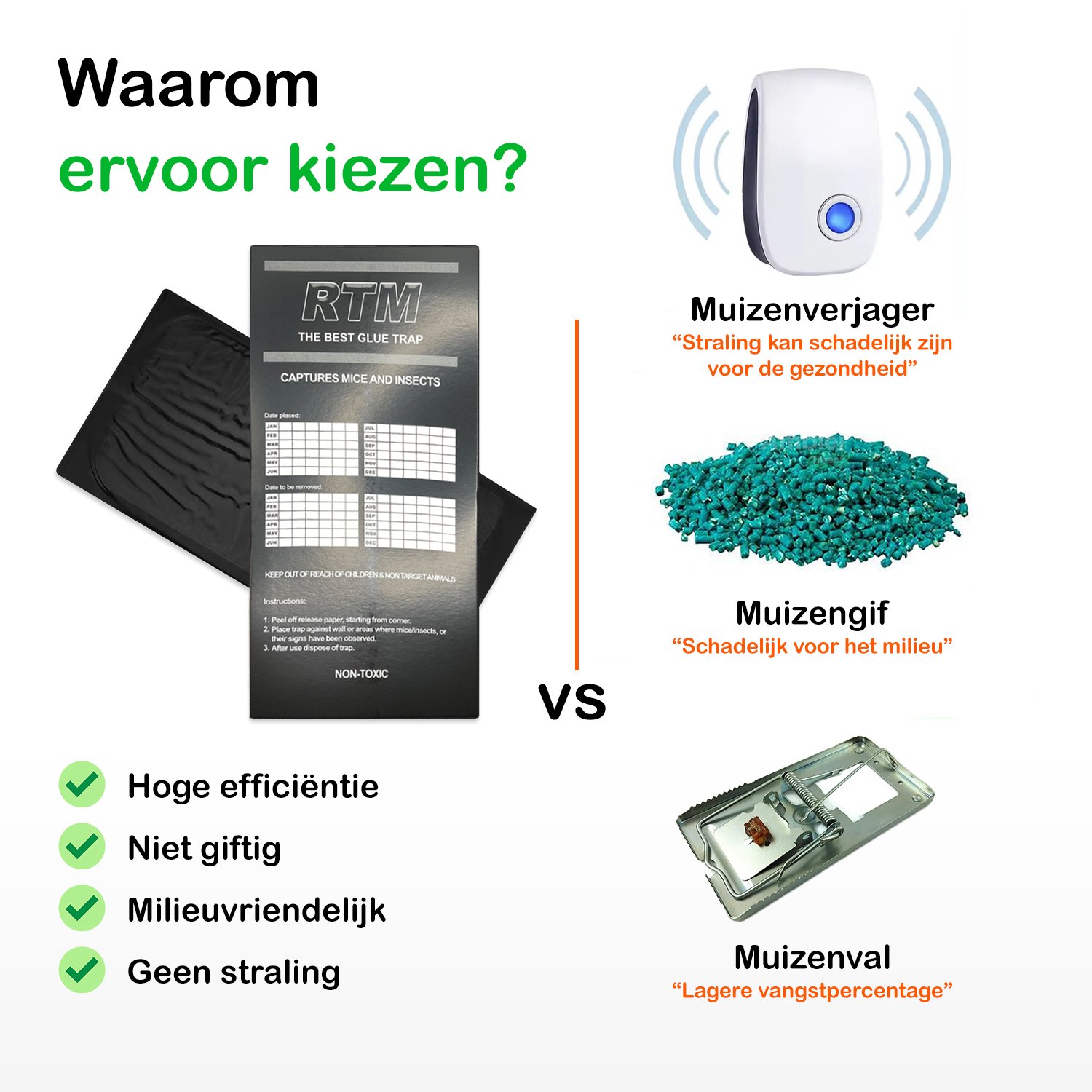 Muizen lijmplanken Trapper RTM Zwart (72 stuks) - Afbeelding 6