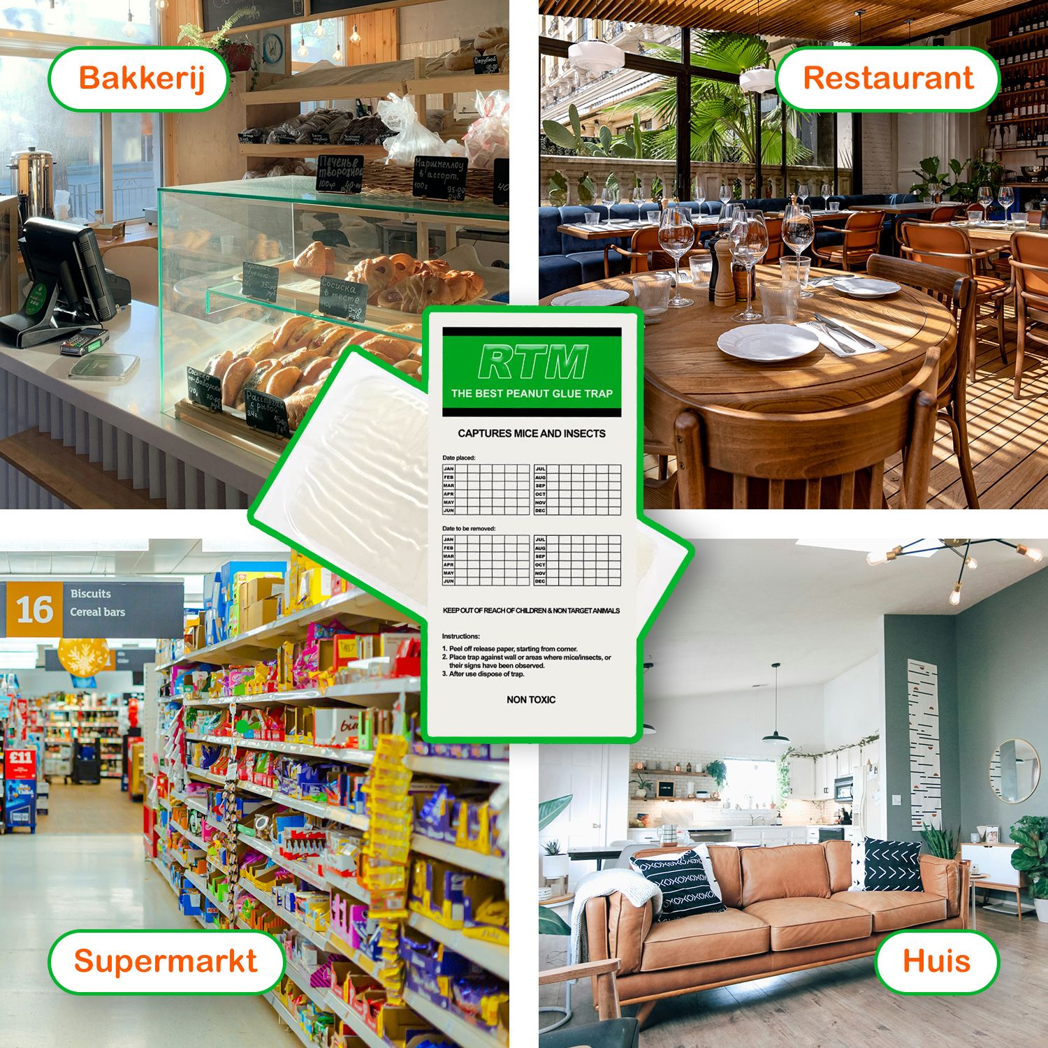 Muizen lijmplanken Trapper RTM pinda (10 stuks) - Afbeelding 3