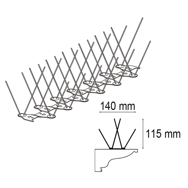 Vogelabwehr Spikes E4
