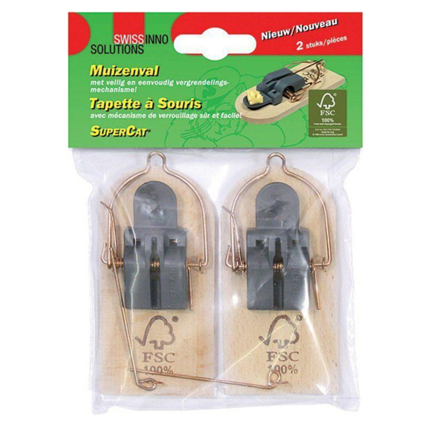 Supercat muizenval (hout)