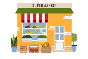 Muizen in een supermarkt